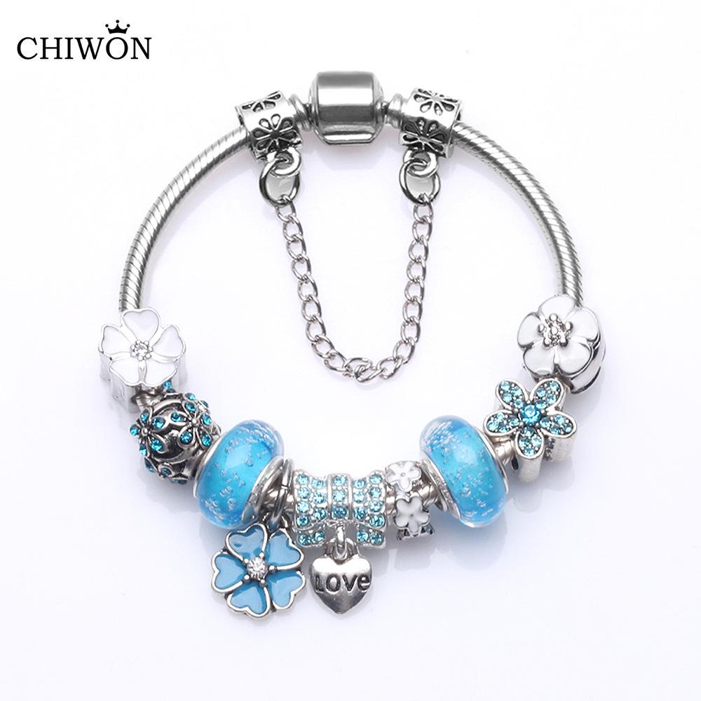 European & American Panjia DIY Retro Bracelet with Bubble Glass Beads