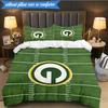 Green Bay Packers Bettwäsche-Set 3-teilig, inklusive 1 Bettbezug und 2 Kissenbezügen. Perfekt für Weihnachten, ideal für Schlafzimmer, Studentenwohnheim