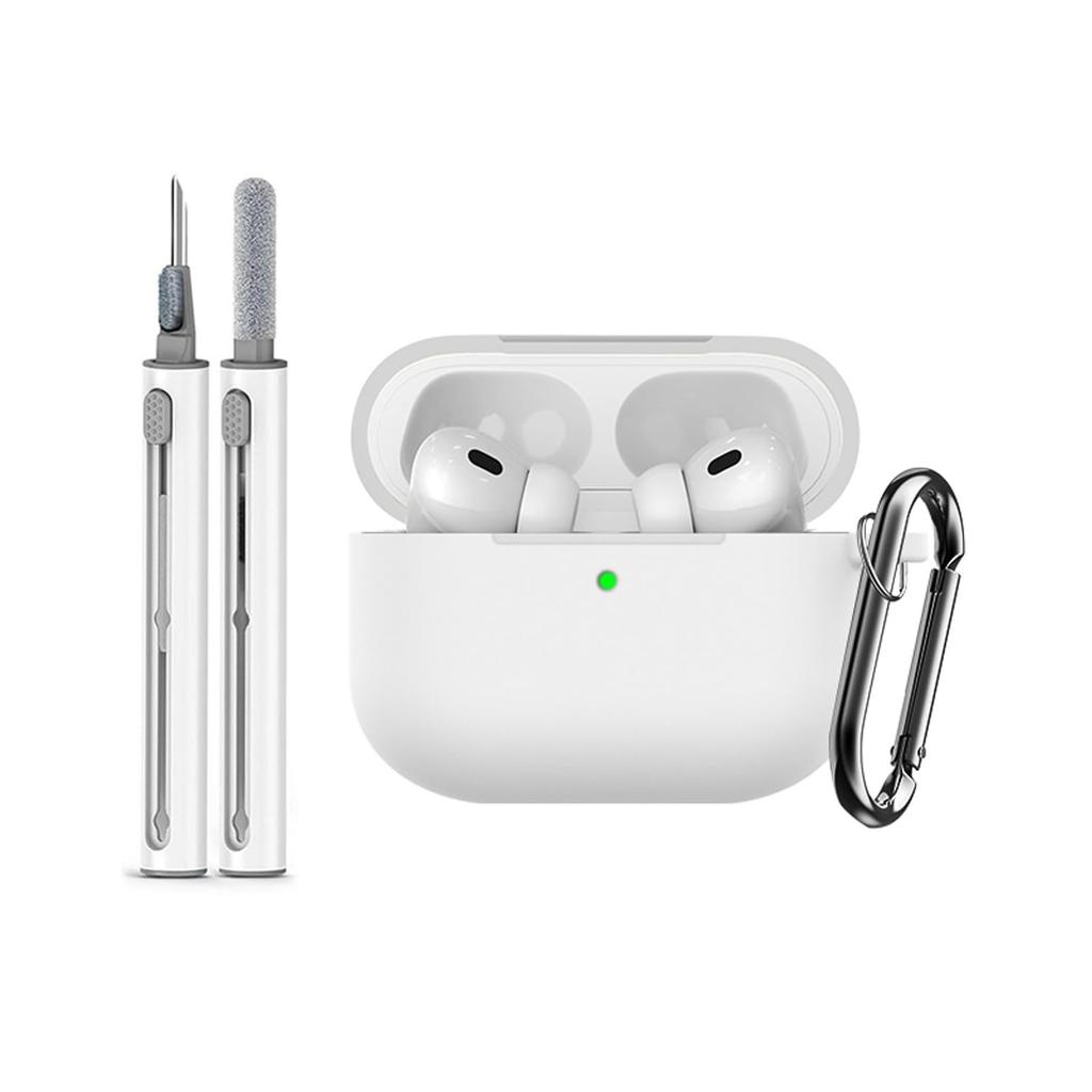 Silicone Protective Case for Airpods Pro 3 Gen (2025) Earphone Accessory For Airpods Pro 3 Generation with Cleaning Kit/Keychain