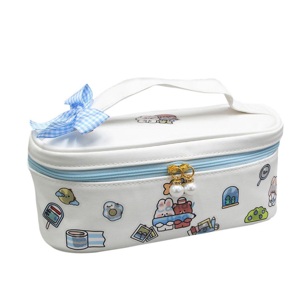 Creative PU cute pencil case school storage bag Leather cosmetic bag big pen case for girl pen bag Strawberry kawaii pen