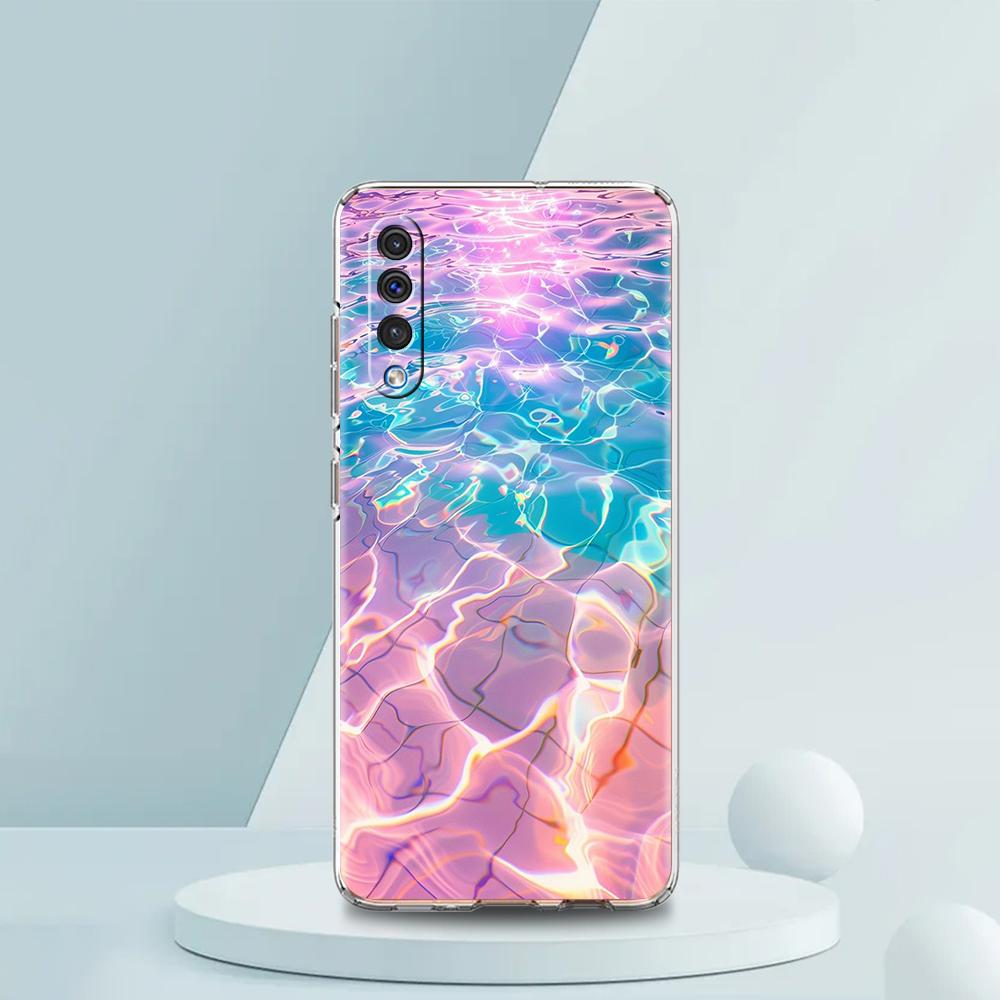 Gradient Color Water Transparent Phone Case for Samsung Galaxy A16 A14 A12 A22 A24 A42 A02 A03S A06 A50 A20 A30 A40 Soft Cover