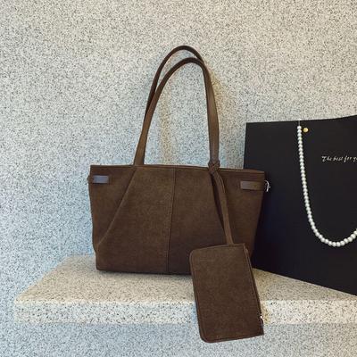 Handtasche mit großem Fassungsvermögen im koreanischen Stil - Damen 2025 Lederhandtasche für Freizeit oder Pendeln, Hand- und Schultergebrauch