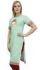Bimba Women's Tunic Buddha Print Kurti Kurta Green Casual Summer Clothing-10