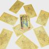 Russian Tarot Card Set: Gold Foil PVC, Waterproof with Hot Stamping & Instruction Manual