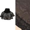 Gothic Ruffled Collar Capelet Cosplay Pullover Victorian Collar Lapel Medieval Cosplay Victorian Ruffled Lace Collar