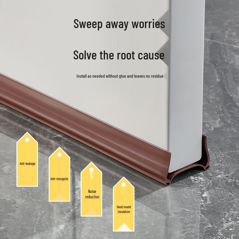 Non-stick Soundproof Door Bottom Sealing Strip: Windproof, Insulation, Waterproof Rubber Sticker