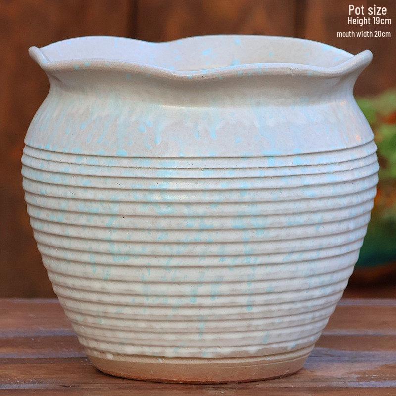 Sonderangebot: Retro Terrakotta Hoher Blumentopf für Sukkulenten oder Rettich