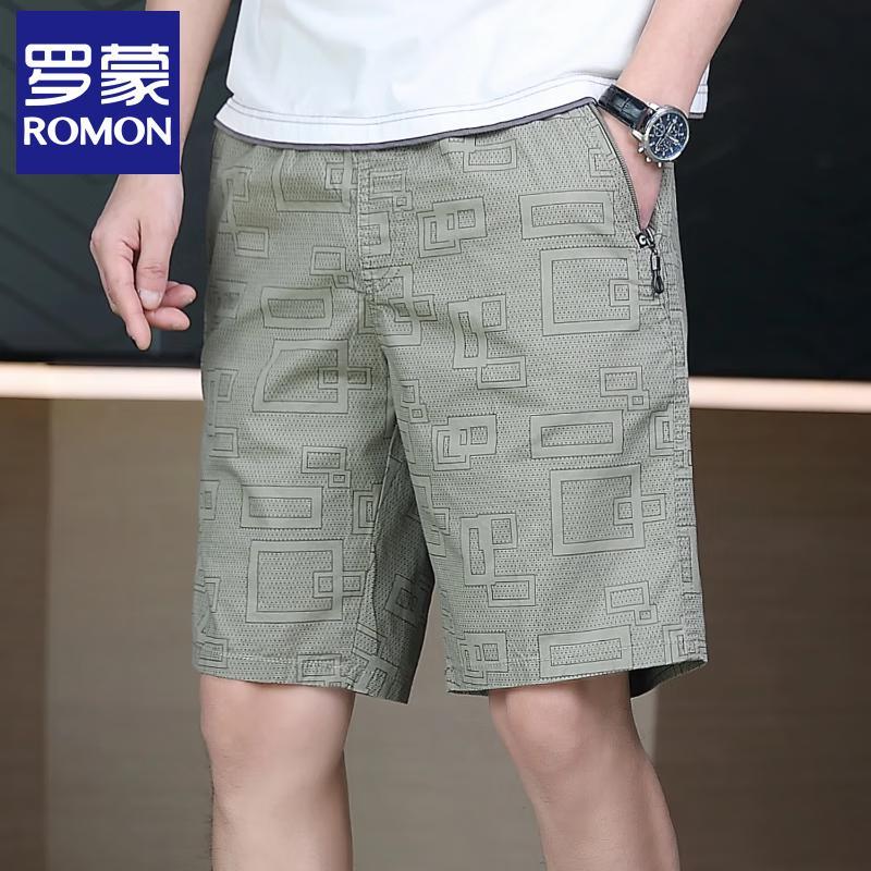Romon Men s Pure Cotton Loose Fit Casual Shorts 5XL
