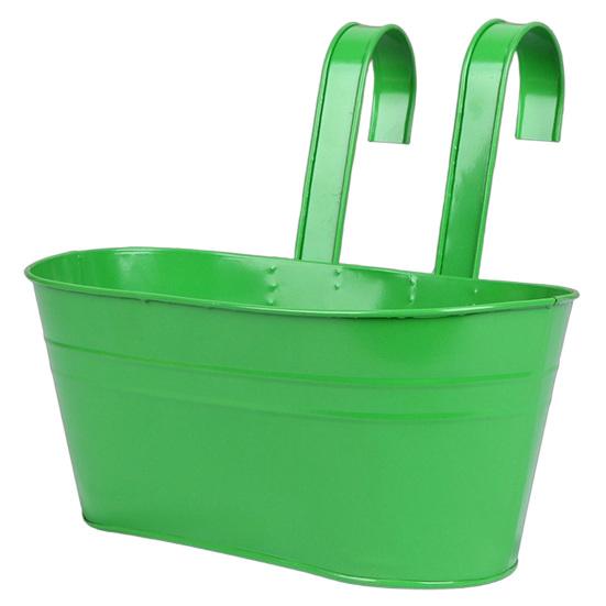 Portafiori da Interno ed Esterno Fioriera Sospesa in Metallo, Vaso da Fiori con Fori di Drenaggio, Ganci Staccabili, Contenitori a Gancio per Ringhiera del Balcone per Recinzione del Giardino