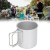 Camping Cup Aluminum Oxide Safe Ultra Light High Strength Picnic Water Mug with Foldable Handle for Outdoor Drinkware