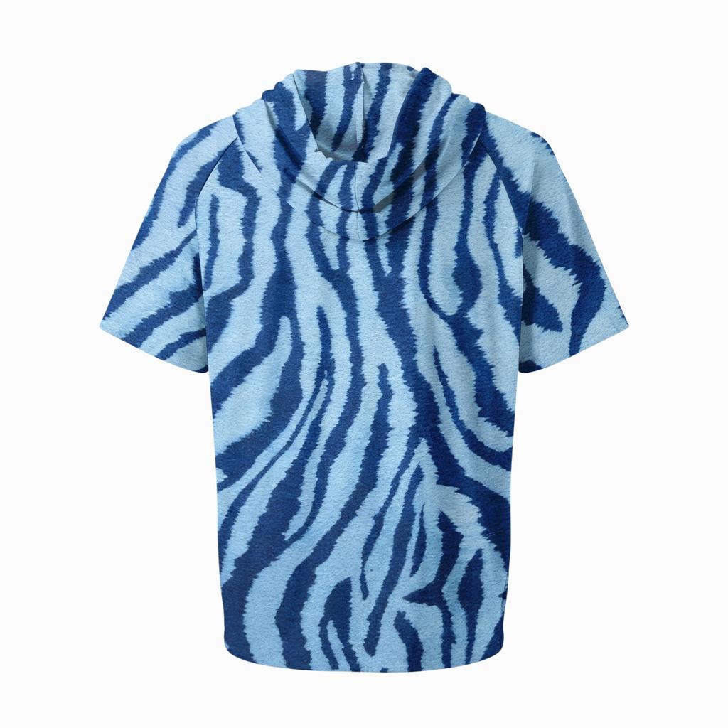 Sudadera con capucha deportiva casual para hombre, manga raglán, manga corta, jersey, tejido ligero y transpirable, adecuada para actividades al aire libre y pesca