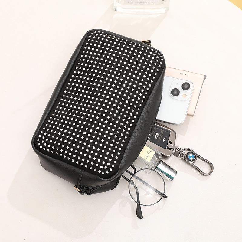 Multifunctional Black and White Style Student High Value Camera Bag Pencil Case Large Capacity Shoulder Messenger Women's Bag