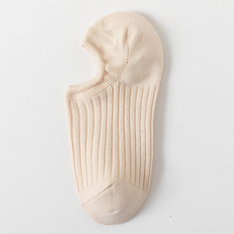 Damen Sommer Dünner Stil Einfarbig Flacher Ausschnitt Fällt Nicht Ab mit Unsichtbaren Socken