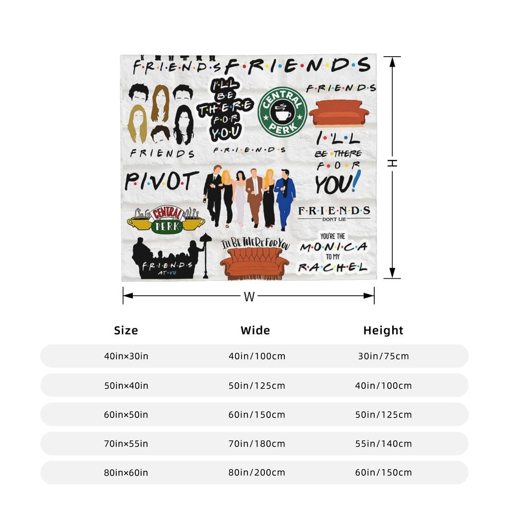 Friends TV Show American Blanket Cartoon Central Perk Flannel Throw Blankets Bedding Couch Personalised Soft Warm Bedspreads