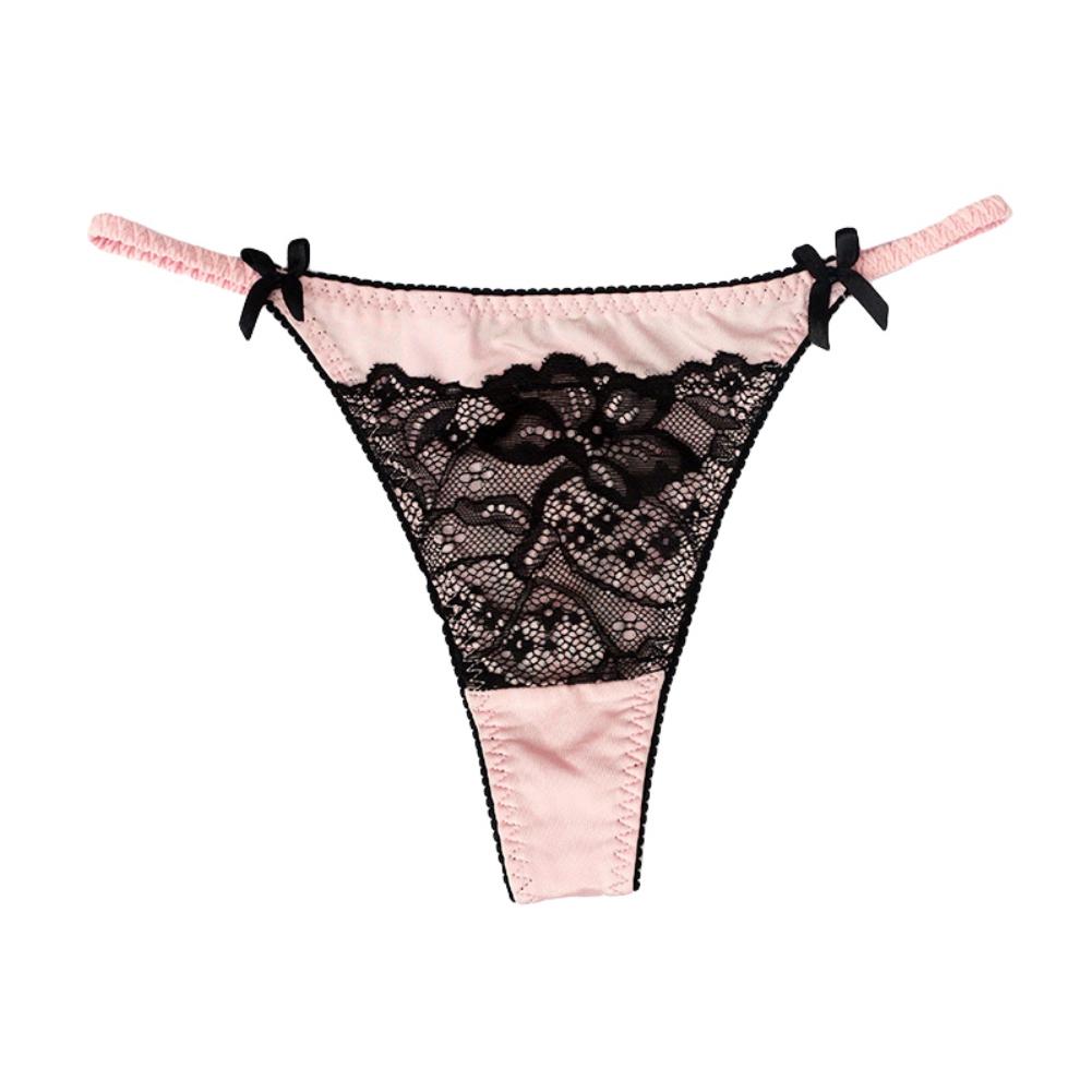 Women's Thongs Lace G-string Underwear Charming Thong Lingerie Lace G-String Briefs Bowk T-Back Panties Gift for Valentine