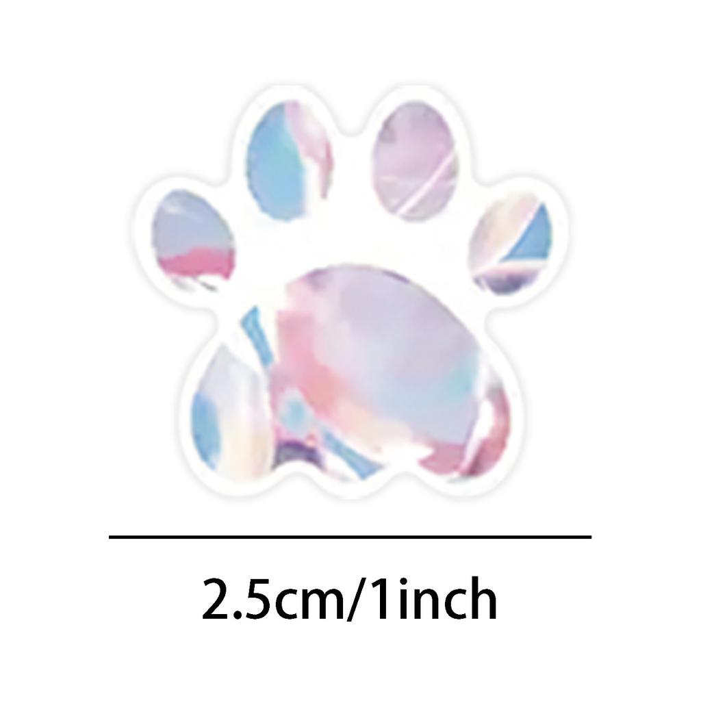 50-500pcs 2.5cm/1inch Pet Stickers Self-adhesive Dog Claw Animals Sticker Decoration Gift Box Sticker Label Stationery