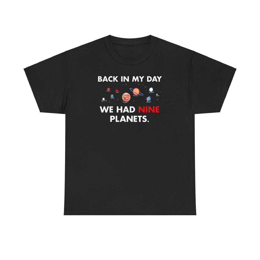 Früher hatten wir neun Planeten, Pluto, Unisex Schweres Baumwoll-T-Shirt Oberteile
