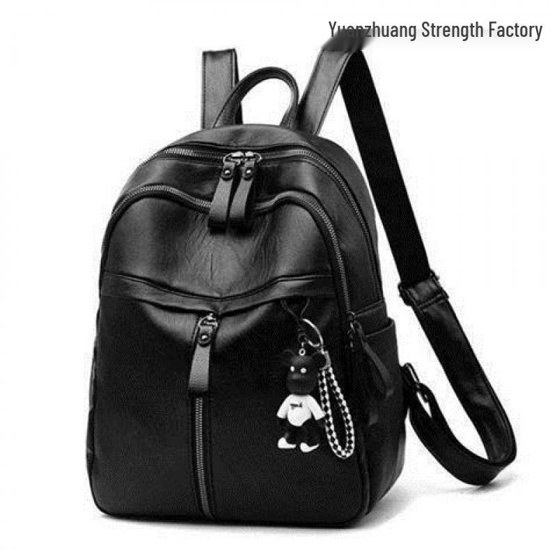 2025 Women's Korean Style Versatile Soft Leather Handbag Backpack – Spacious, Trendy, and Fashionable