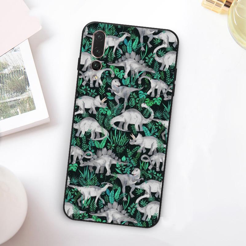 Skeleton Dinosaur Pattern For Huawei Nova Y60 Y70 Y90 Y72 Y73 Y61 Y91 7i 8i 11i 12i 12s 9 10 SE P20 P30 P40 Lite Case