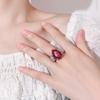 Jewelry Ring Jewelry Inlaid With Red And Blue Corundum Style Women'S Opening, High-End Luxury