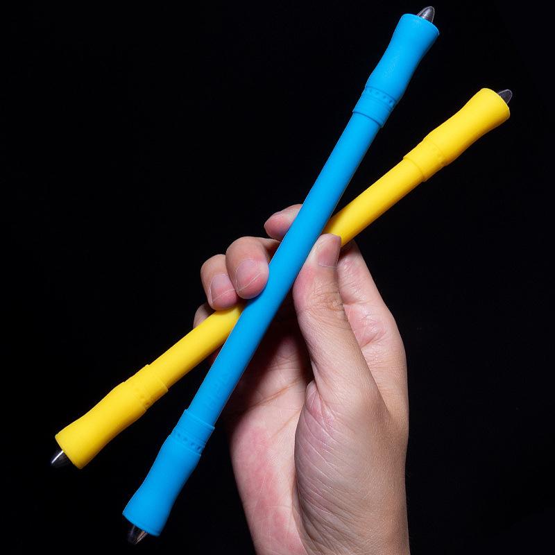 Silicone Spinning Pen Fidget Spinner Rotating Toys Adults Antistress Anti-slip Hand Spinner Toys For Children Gifts