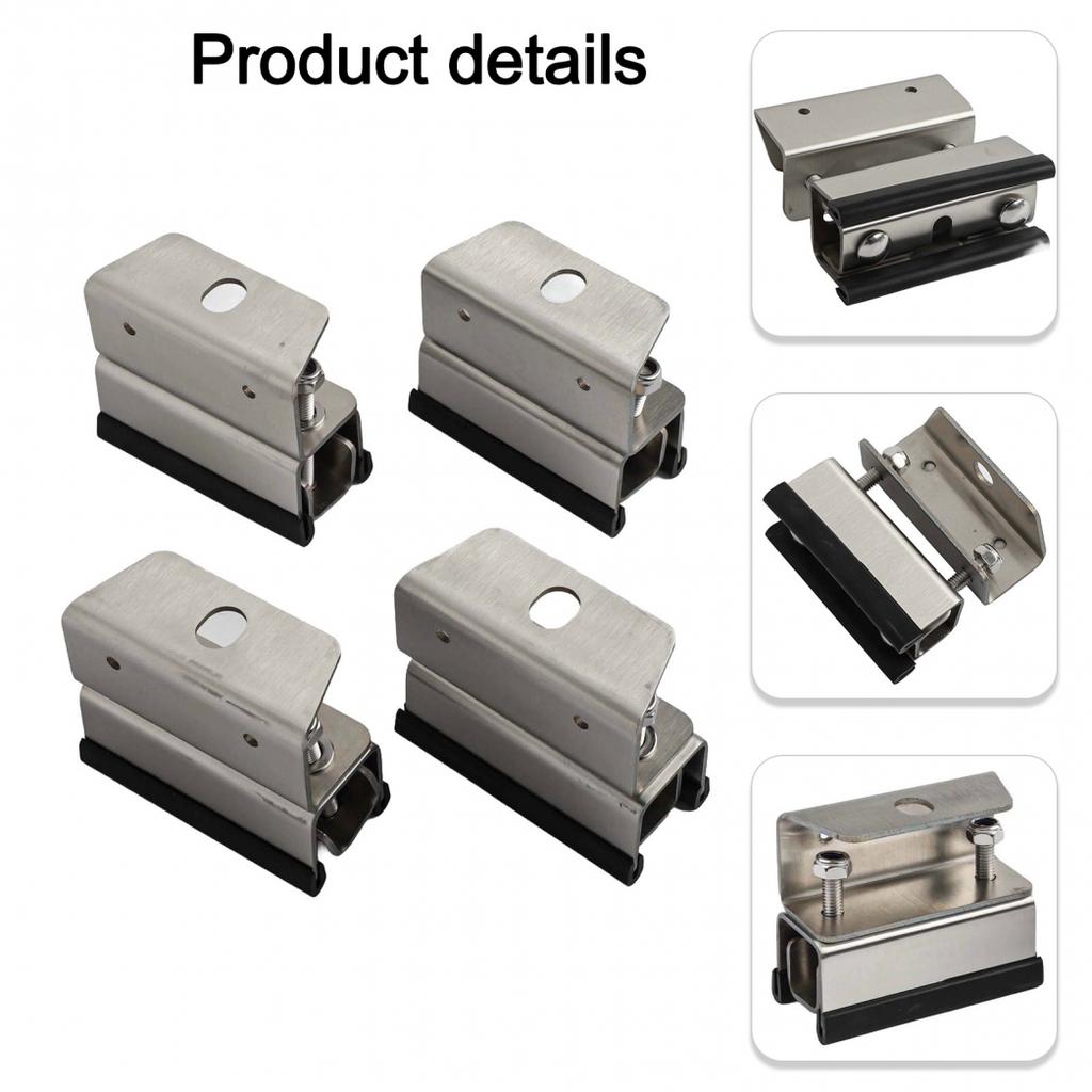 Stainless Steel 4Pcs Roof Rack Brackets for Vans Easy Installation Kit
