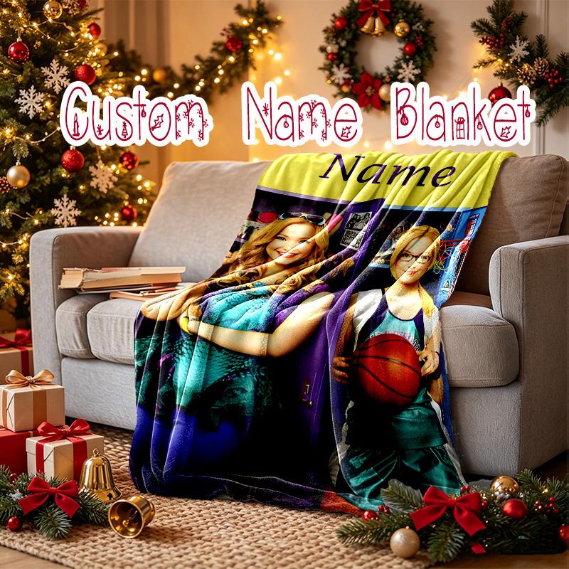 Custom Name Holiday Gift Blankets, Muppet Babies Time Play Blanket, Digital Printed Nap Blanket - Machine Washable