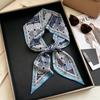 French retro polka dot long silk scarf women's spring and summer fashion temperament versatile high-end scarf headband streamer belt