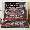 Romantic Heartfelt Throw Blanket - I Take You To Be My Best Friend My Faithful Partner Soft & Cozy Blanket, Perfect for Couples