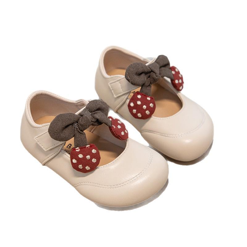 Spring 2026 Girls' Princess Leather Shoes - Fashionable, Non-Slip Toddler Footwear in Korean Style