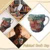 Painted Book Mug, Colored Glass Book Coffee Mug, Novelty Colorful Acrylic Books Shaped Coffee Cup Gifts For Book Lovers Readers Librarians