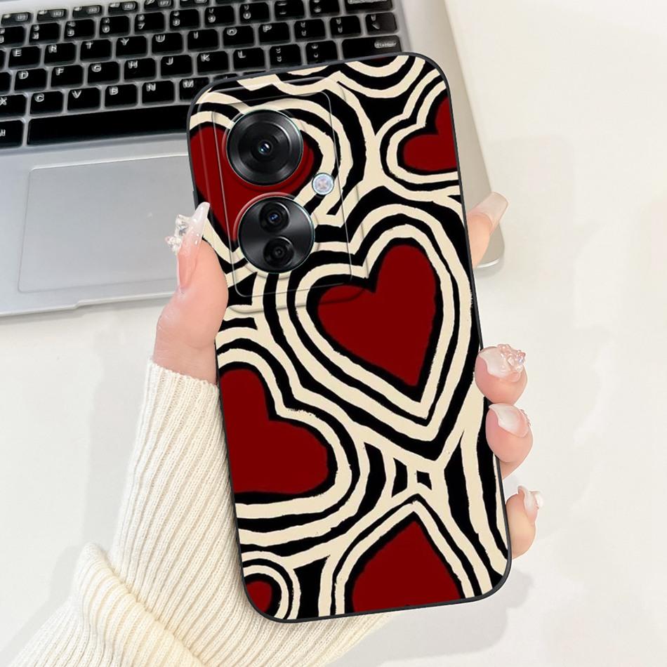 For OPPO Reno11 F 5G Case Reno 11F CPH2603 2024 Elegant Printing Camera Protective Shockproof Soft Silicone Phone Cases