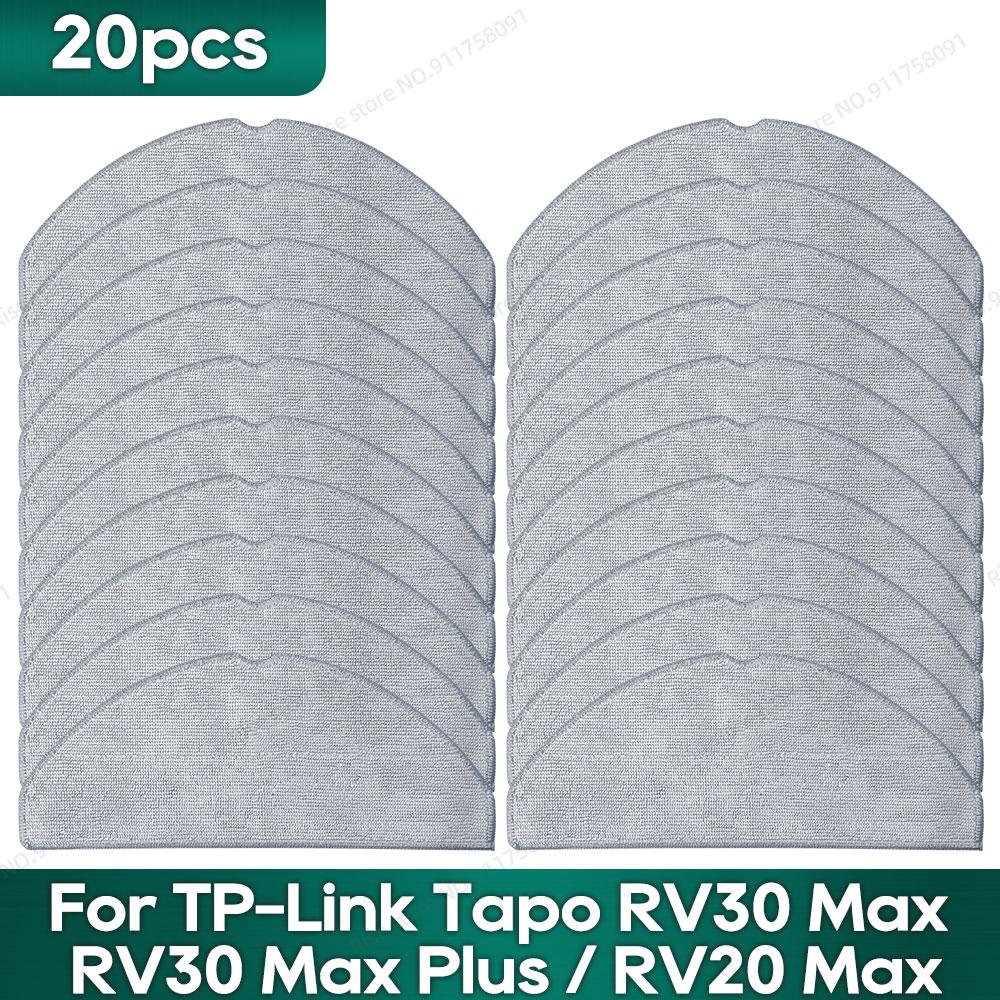 Compatible para TP-Link Tapo RV30 Max Plus/ RV30 Max/ RV20 Max Plus / RV20 Max Accesorios Filtro Hepa Mopa Cepillo Lateral Piezas