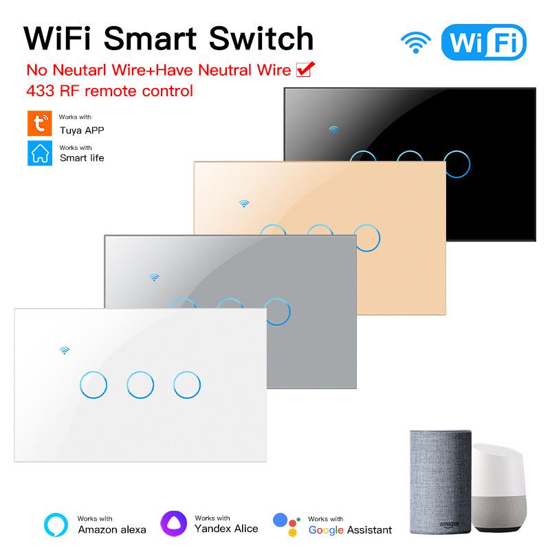 Graffiti Smart Voice-Controlled WiFi Touch Switch Panel, Alexa-Compatible, US Specifications