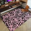 1pc Rose Pattern Themed Rug for Home Decor, Non-slip Office Carpet, Chair mat, Outdoor Mat, Christmas and Halloween gifts-0731056