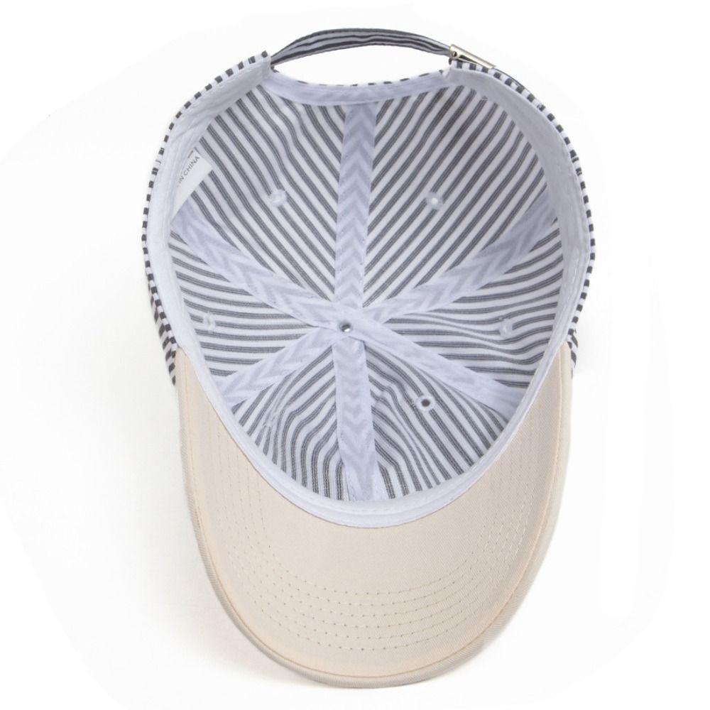 New Soft Top Striped Design Baseball Cap Sun Protection Adjustable Casual Hat Versatile Lightweight Sun Hat Outdoor Sports