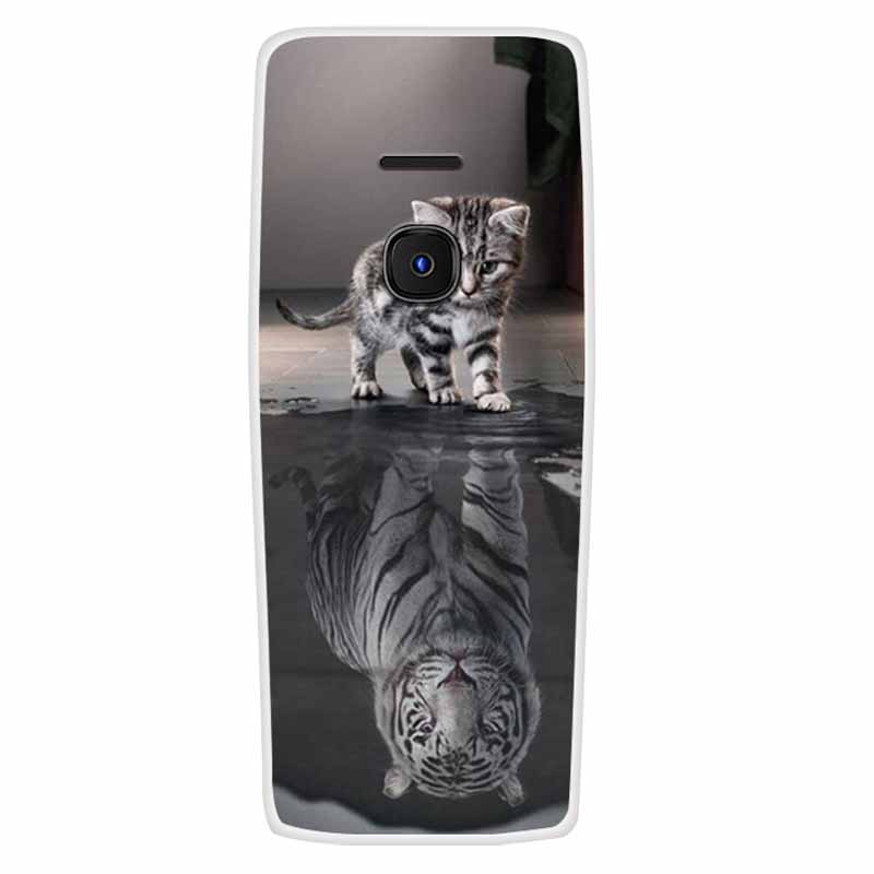 For Nokia 8210 4G Case Soft Silicone Owl Wolf Fashion Back Covers for Nokia 6300 4G Cases Lovely Painted Marble Protection Bags