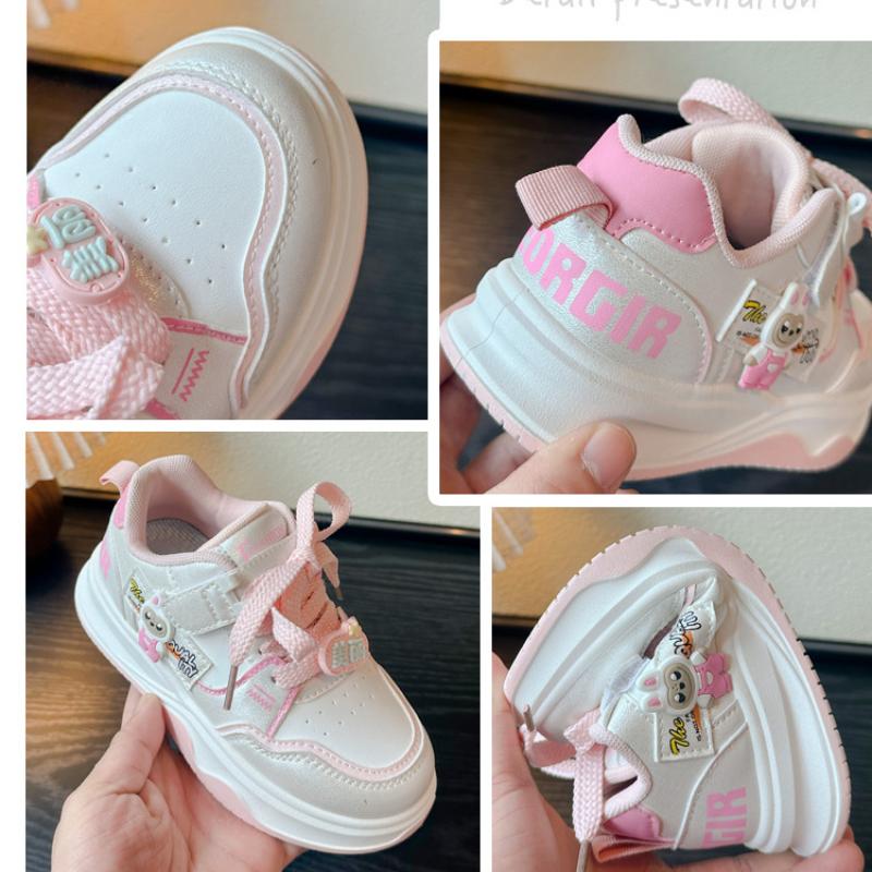 Spring New Girls' Fashionable and Versatile Cartoon Children's Leisure, Comfortable, Wear-resistant and Soft-soled Sports Shoes