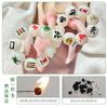 Bodhi Seed Bracelet Men Women 18 Beads 12mm Handcrafted Mahjong Theme Lucky Charm Natural Finish