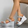 Fashion 2025 Women's Slippers Wedge Platform Summer Comfortable Casual Sandals Fashion Soft Chunky Slides Outdoor Plus Size Shoes Ladies