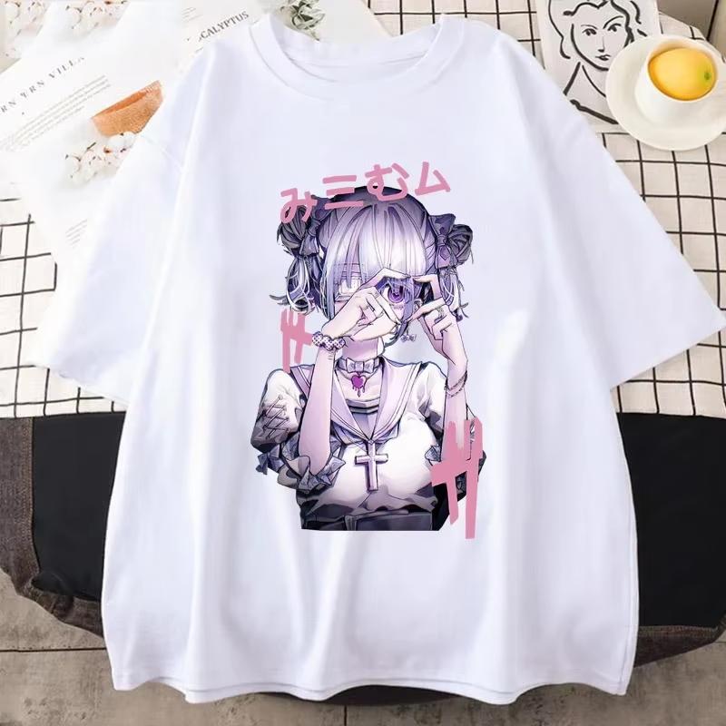 Anime Kurono Kyou T Shirt Summer Sport Jogging Short Sleeve Girls Women Cosplay T Shirt Casual Loose Sport Punk Style Y2K Top
