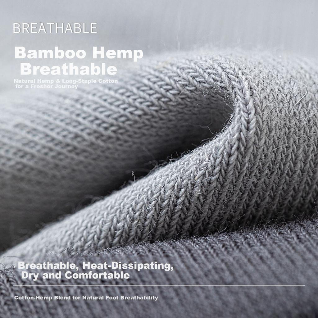 Qinxiang Men's Spring Summer Pure Cotton Anti-Odor Sweat-Absorbing Breathable Mid-Calf Socks 100% Cotton Long Socks for Men