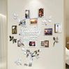 New DIY Family Picture Frame Tree Wall Stickers 3D Home Tree Wall Mirrors Photo Collage Picture Frame Stickers Home Decoration