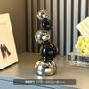Black and Silver Ball Ornaments Light Luxury Home Soft Decorations Living Room TV Cabinet Wine Cabinet Porch Ornaments