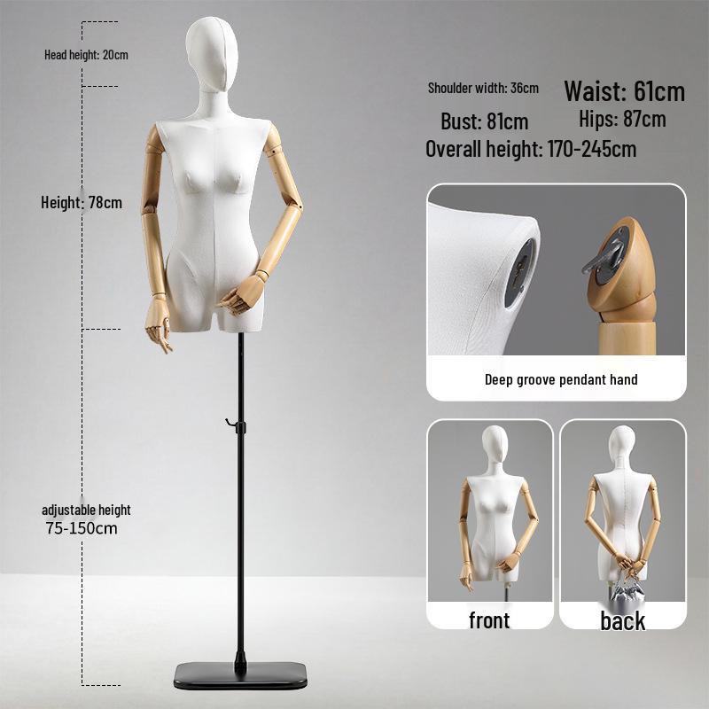 White Korean Style Off-Shoulder Female Mannequin