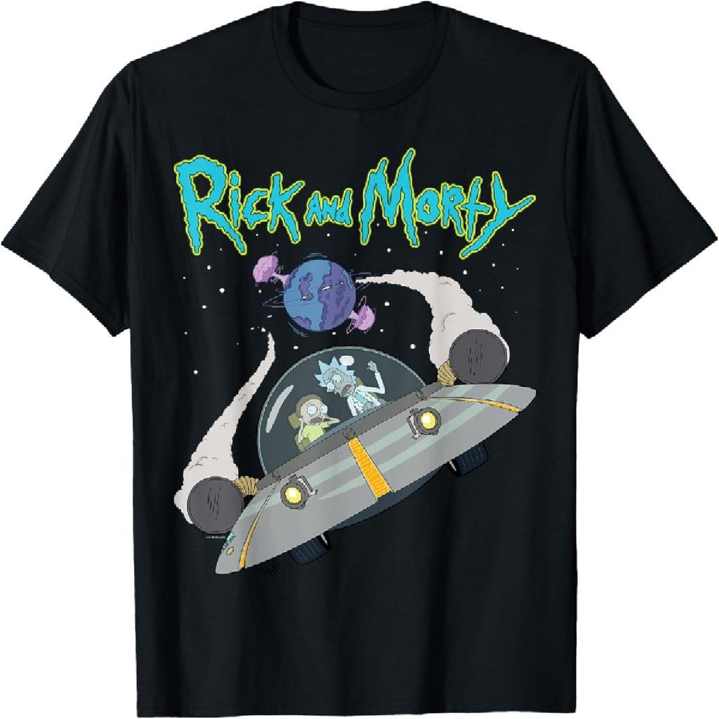 T-shirt Fashion Cartoon per Adulti Rick and Morty Astronave(1)