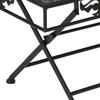 Folding Coffee Table Vintage Style Metal 100x50x45 cm Black