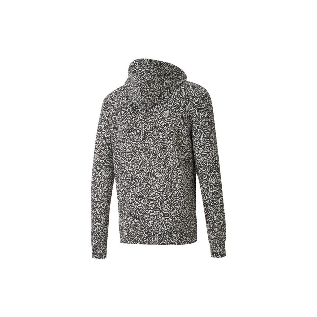 Puma X Mr Doodle Hoodie With Drawstring Men Sweatshirt Black 598680-01