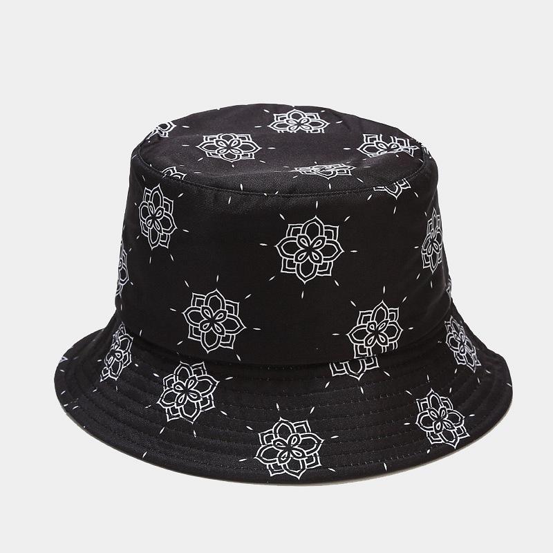 fashion plant printing pattern fisherman hat spring and summer outdoor sun protection fisherman cap unises fishing caps