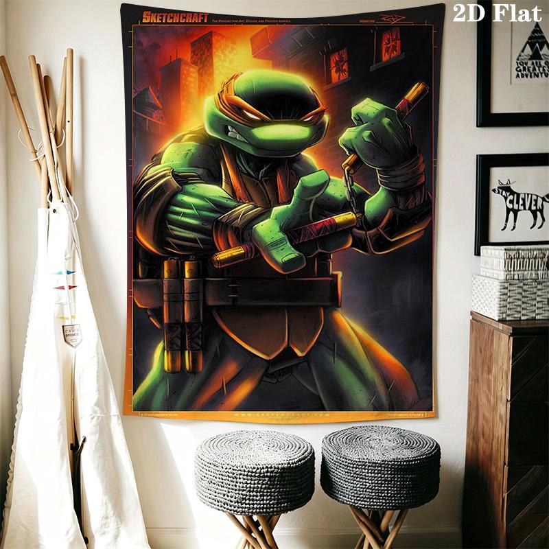 Mutant Turtles Urban Warriors Tapestry Fashion Print Background Cloth Wall Decoration Background Wall Hanging Cloth Home Decor